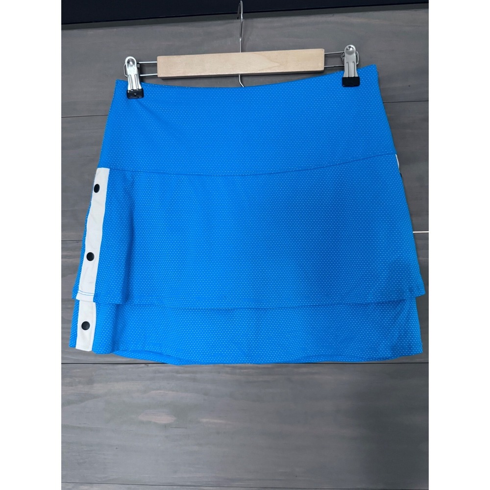 Lucky in Love Tennis Pickleball Skirt‎ Skort Blue Button Detail Size Small Golf